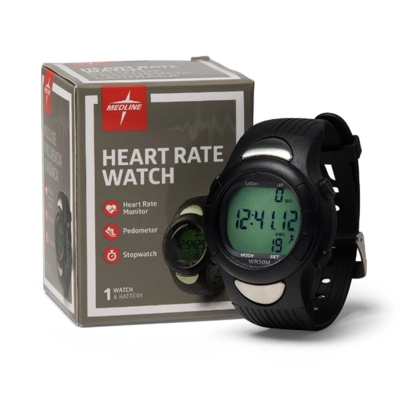 Medline Heart Rate and Pedometer Watch - Picture 1 of 1